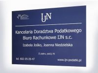 Tablica informacyjna dla biura rachunkowego